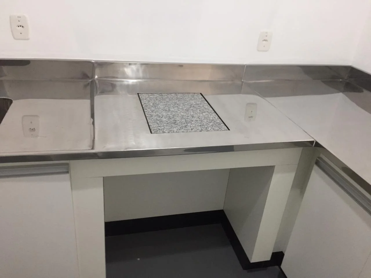 Bancada para balança em aço inoxidável