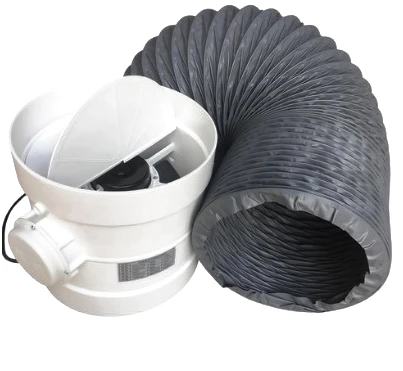 Ventilador axial embutido e duto de PP