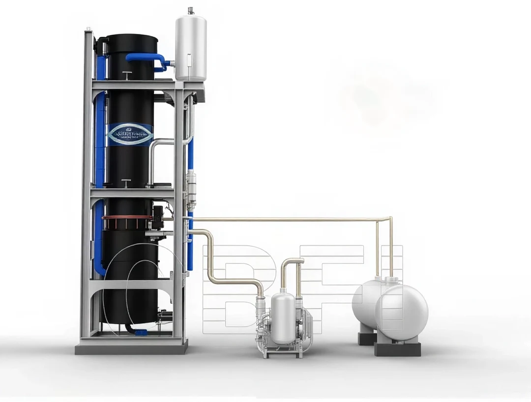 Máquina de gelo em tubo com unidade de refrigeração