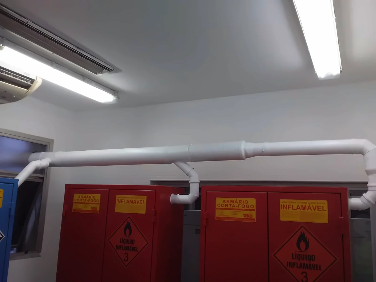 Rede de dutos interna conectada às capelas