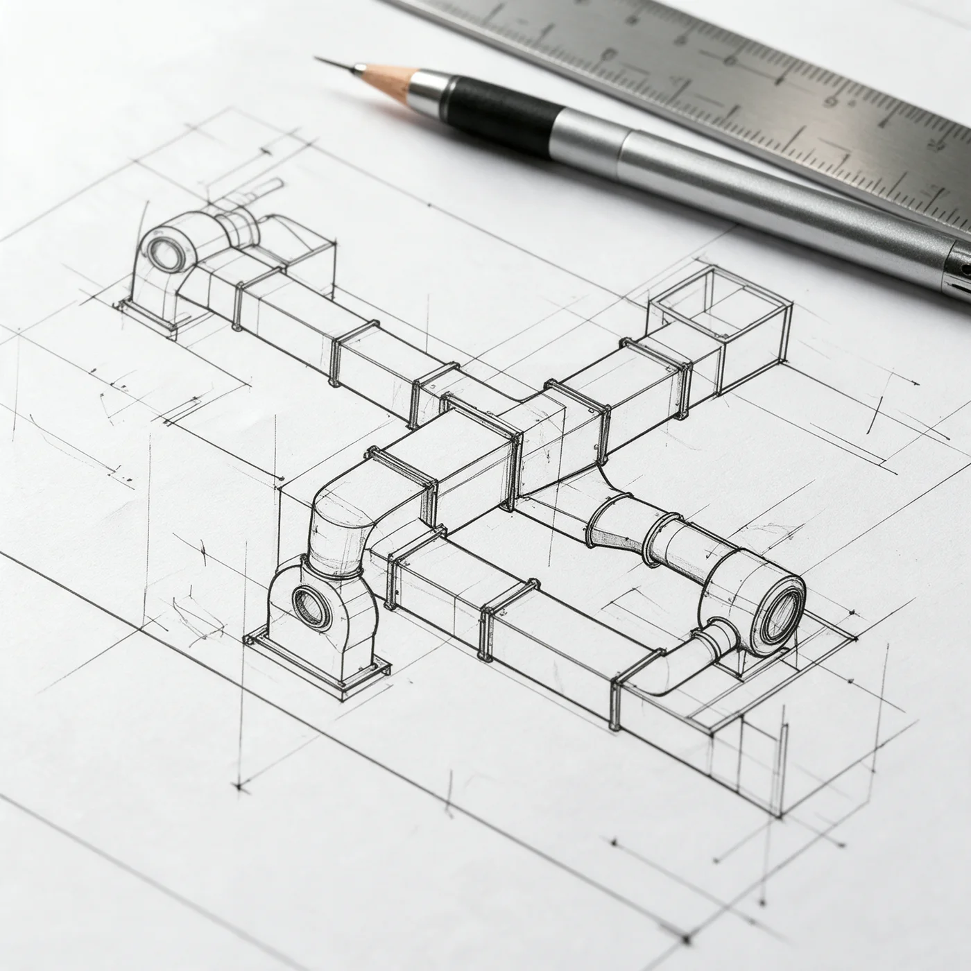 Projeto: desenho técnico da exaustão