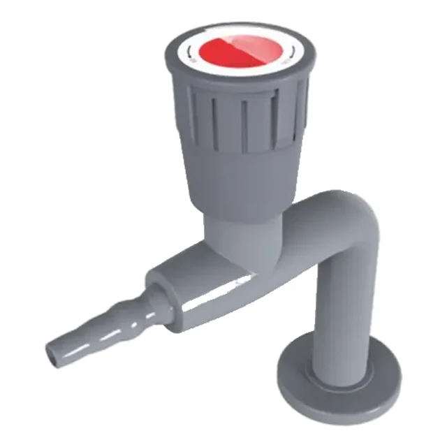 Válvula para gases com uma saída, em PP